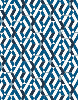 A Blue And White Geometric Pattern Wallpaper