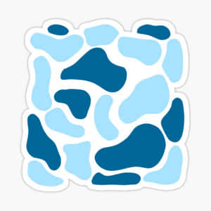 A Blue And White Pattern Sticker Wallpaper
