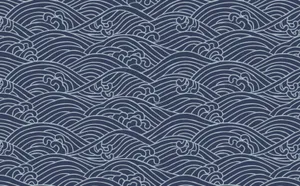 A Blue And White Wave Pattern Wallpaper