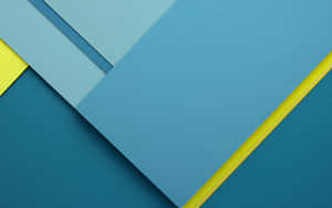 A Blue And Yellow Background With A Yellow Triangle Wallpaper