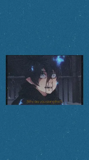A Blue Background With An Image Of A Boy With Black Hair Wallpaper