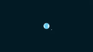 A Blue Ball With A Light Shining On It Wallpaper