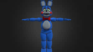 A Blue Bunny With A Bow Tie And A Bow Wallpaper