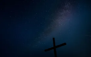 A Blue Cross Beacon Of Health And Support Wallpaper