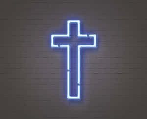 A Blue Cross Symbol Of Protecting One's Health Wallpaper