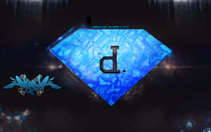 A Blue Diamond With The Letter D On It Wallpaper