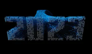 A Blue Digitized Letter '2020' Wallpaper