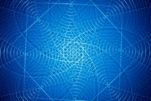 A Blue Geometric Abstract Art Wallpaper