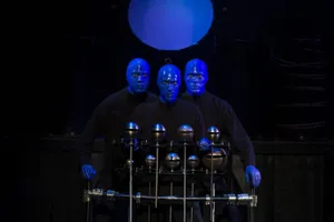 A Blue Man Group Performance Wallpaper