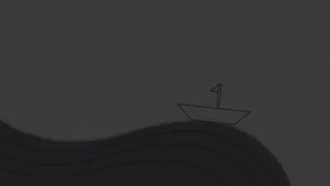 A Boat Floating In The Ocean Wallpaper