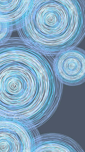 A Bold Dark Blue Pattern With Unexpected Geometric Imagery Wallpaper