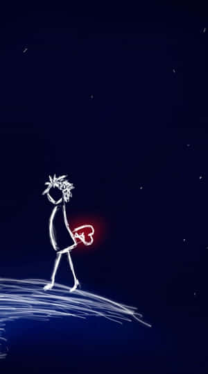 A Boy Corresponding To Someone Wallpaper