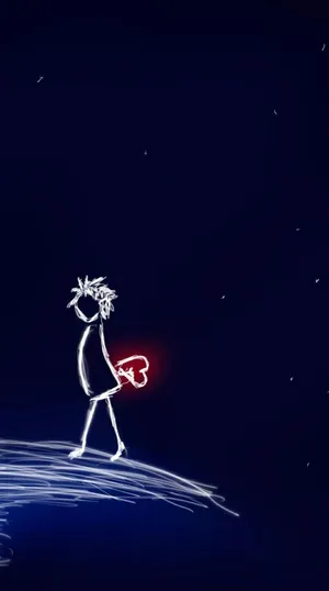 A Boy Corresponding To Someone Wallpaper