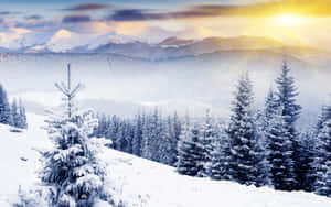 A Breath-taking View Of A Snow-capped Landscape Wallpaper