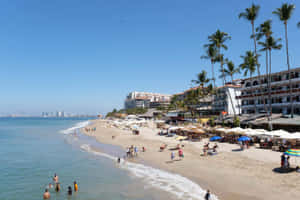 A Breathtaking View Of A Serene Mexican Beach Wallpaper