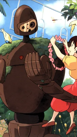 A Breathtaking View Of Laputa Castle In The Sky. Wallpaper