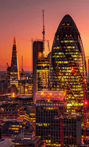 A Breathtaking View Of London's Skyline From An Iphone Wallpaper