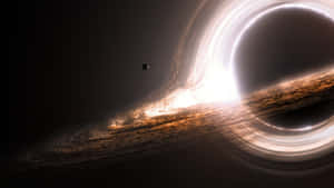 A Breathtaking View Of The Interstellar Black Hole Wallpaper