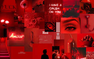 A Bright And Vibrant Red Collage To Brighten Your Day Wallpaper