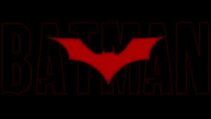 A Bright Red Batman Logo On A White Background Wallpaper