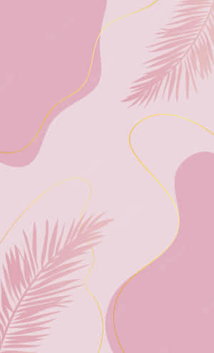 A Bright, Vibrant Display Of Light Pink And Gold Colors. Wallpaper