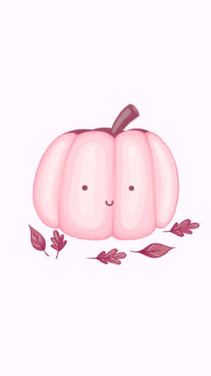 A Brightly-colored Pink Pumpkin In A Sprawling Autumn Pumpkin Patch. Wallpaper