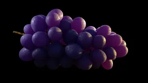 A Bunch Of Delicious Purple Grapes Wallpaper