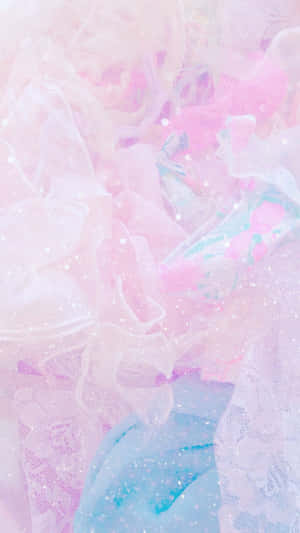 A Bunch Of Pink And Blue Tissue Paper Wallpaper