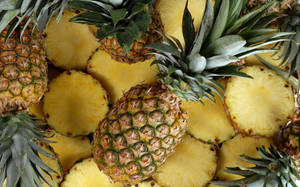 A Burst Of Fresh Pineapple Wallpaper
