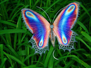 A Butterfly Emerging From Its Cocoon, Taking Its First Few Steps Towards Freedom. Wallpaper