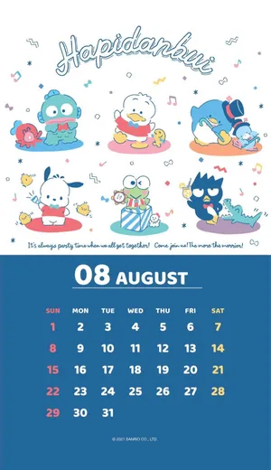 A Calendar With A Cartoon Character On It Wallpaper