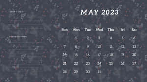 A Calendar With A Floral Pattern On It Wallpaper