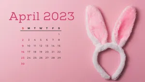 A Calendar With Bunny Ears On It Wallpaper