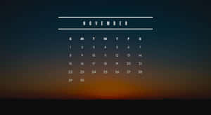 A Calendar With The Word November On It Wallpaper