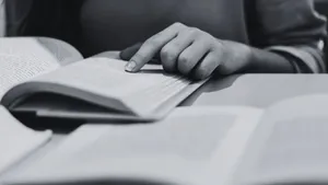 A Captivating Black And White Book On A Table Wallpaper