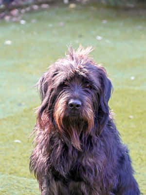 A Captivating Close-up Of A Shaggy Dog Wallpaper