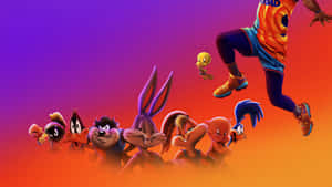 A Cartoon Character Is Jumping In The Air Wallpaper