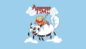 A Cartoon Character Riding A White Horse With The Words Adventure Time Wallpaper