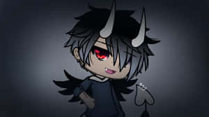 A Cartoon Character With Horns And Red Eyes Wallpaper