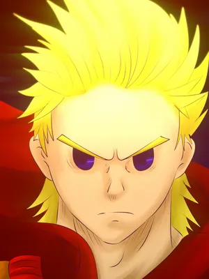 A Cartoon Character With Yellow Hair And A Red Cape Wallpaper
