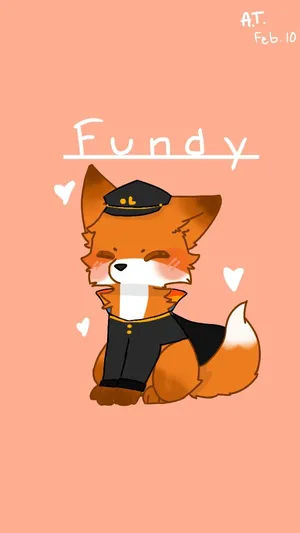 A Cartoon Fox With The Word Fundy On It Wallpaper