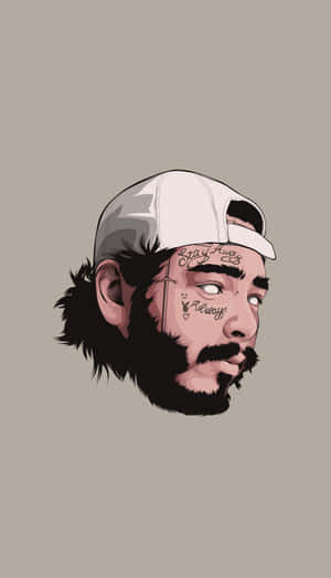 A Cartoon Of A Man With A Beard And Tattoos Wallpaper