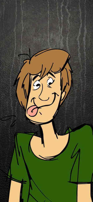 A Cartoon Of A Man With His Tongue Out Wallpaper