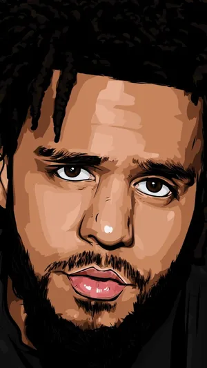 A Cartoon Rapper Getting Ready For The Show Wallpaper