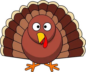 A Cartoon Turkey Celebrating Thanksgiving Wallpaper