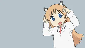 A Cat In A Lab Coat With Blue Eyes Wallpaper