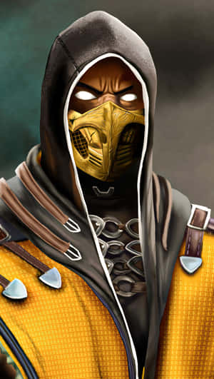 A Character Wearing A Yellow Mask And Yellow Hood Wallpaper