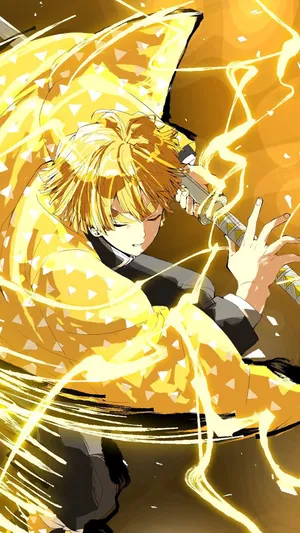 A Character With A Yellow Cloak And Sword Wallpaper