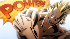 A Character With The Word Power On His Face Wallpaper