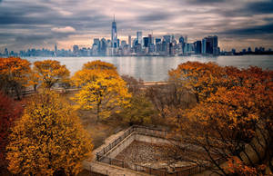 A Charming View Of The New York City Skyline Wallpaper